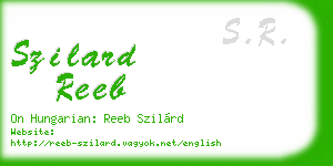 szilard reeb business card